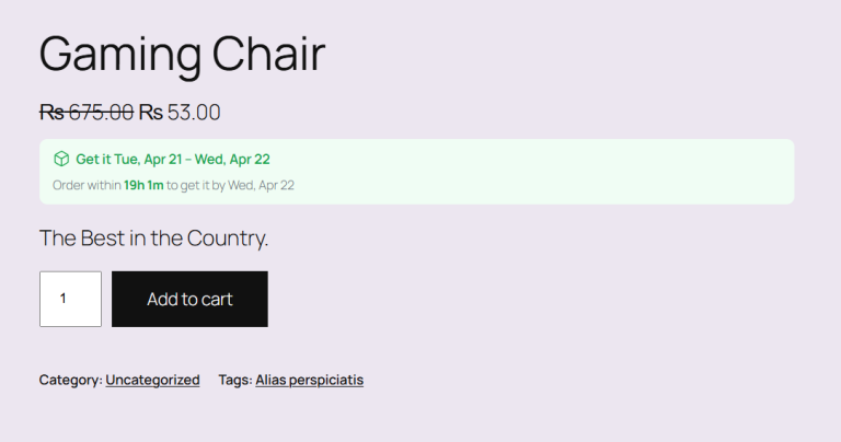 delivery dates