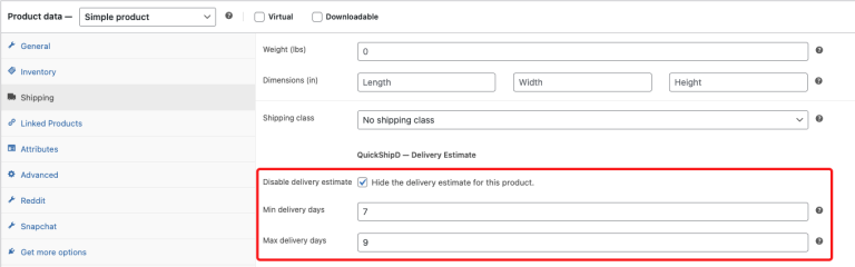 shipping override