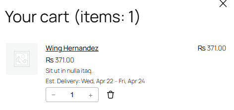 estimated delivery date in cart and checkout page